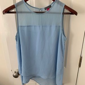 Vince Camuto A-line blue tank top